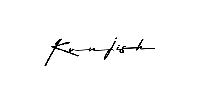 Design your own signature with our free online signature maker. With this signature software, you can create a handwritten (Asem Kandis PERSONAL USE) signature for name Kunjish. Kunjish signature style 9 images and pictures png