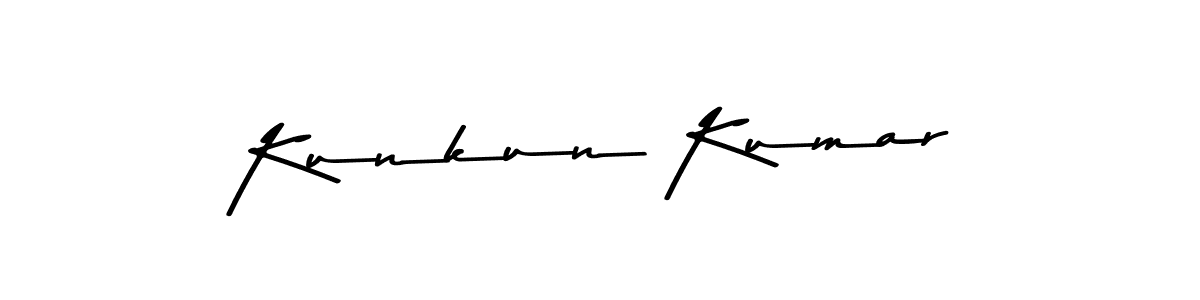Similarly Asem Kandis PERSONAL USE is the best handwritten signature design. Signature creator online .You can use it as an online autograph creator for name Kunkun Kumar. Kunkun Kumar signature style 9 images and pictures png