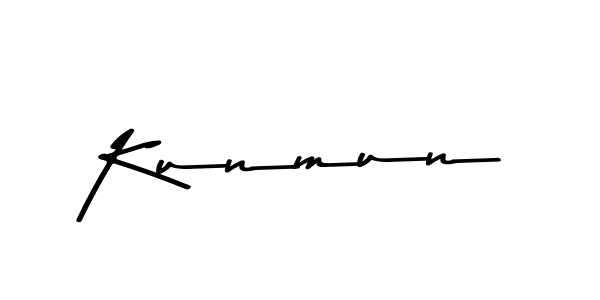 Create a beautiful signature design for name Kunmun. With this signature (Asem Kandis PERSONAL USE) fonts, you can make a handwritten signature for free. Kunmun signature style 9 images and pictures png