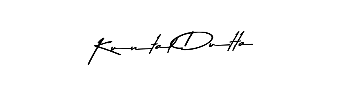 Create a beautiful signature design for name Kuntal Dutta. With this signature (Asem Kandis PERSONAL USE) fonts, you can make a handwritten signature for free. Kuntal Dutta signature style 9 images and pictures png