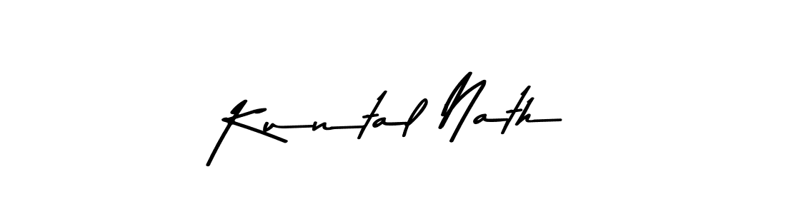 Create a beautiful signature design for name Kuntal Nath. With this signature (Asem Kandis PERSONAL USE) fonts, you can make a handwritten signature for free. Kuntal Nath signature style 9 images and pictures png