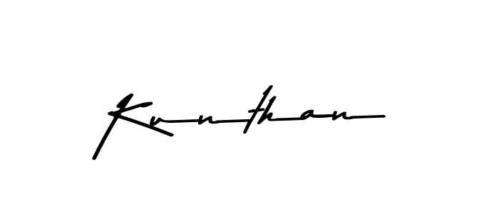 How to make Kunthan name signature. Use Asem Kandis PERSONAL USE style for creating short signs online. This is the latest handwritten sign. Kunthan signature style 9 images and pictures png