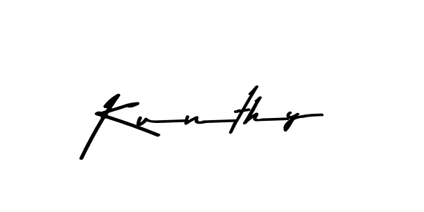 Create a beautiful signature design for name Kunthy. With this signature (Asem Kandis PERSONAL USE) fonts, you can make a handwritten signature for free. Kunthy signature style 9 images and pictures png