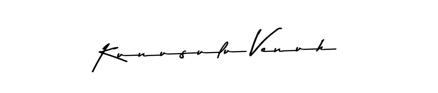 Make a beautiful signature design for name Kunusulu Venuh. With this signature (Asem Kandis PERSONAL USE) style, you can create a handwritten signature for free. Kunusulu Venuh signature style 9 images and pictures png