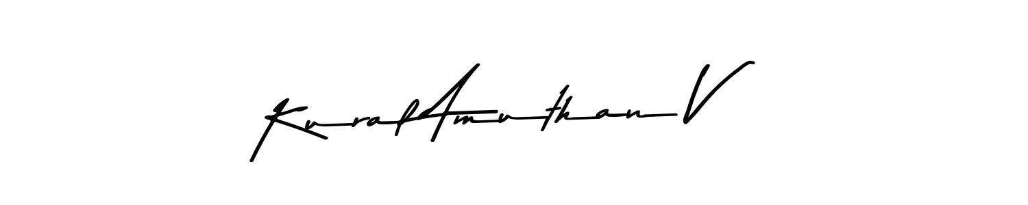 Make a beautiful signature design for name Kural Amuthan V. With this signature (Asem Kandis PERSONAL USE) style, you can create a handwritten signature for free. Kural Amuthan V signature style 9 images and pictures png