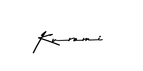 This is the best signature style for the Kuromi name. Also you like these signature font (Asem Kandis PERSONAL USE). Mix name signature. Kuromi signature style 9 images and pictures png