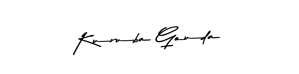 The best way (Asem Kandis PERSONAL USE) to make a short signature is to pick only two or three words in your name. The name Kuruba Gouda include a total of six letters. For converting this name. Kuruba Gouda signature style 9 images and pictures png