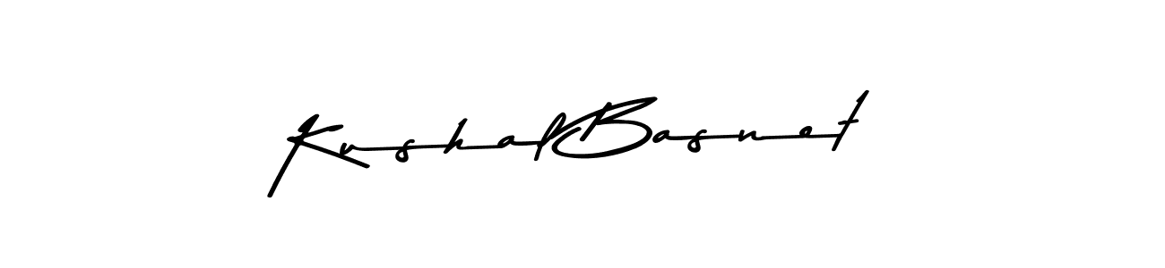 Kushal Basnet stylish signature style. Best Handwritten Sign (Asem Kandis PERSONAL USE) for my name. Handwritten Signature Collection Ideas for my name Kushal Basnet. Kushal Basnet signature style 9 images and pictures png