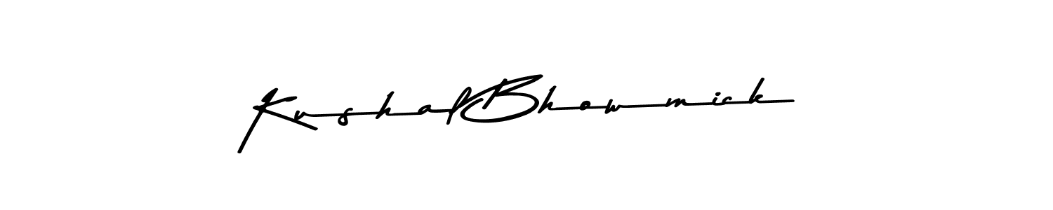 Create a beautiful signature design for name Kushal Bhowmick. With this signature (Asem Kandis PERSONAL USE) fonts, you can make a handwritten signature for free. Kushal Bhowmick signature style 9 images and pictures png