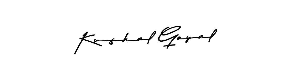 Create a beautiful signature design for name Kushal Goyal. With this signature (Asem Kandis PERSONAL USE) fonts, you can make a handwritten signature for free. Kushal Goyal signature style 9 images and pictures png
