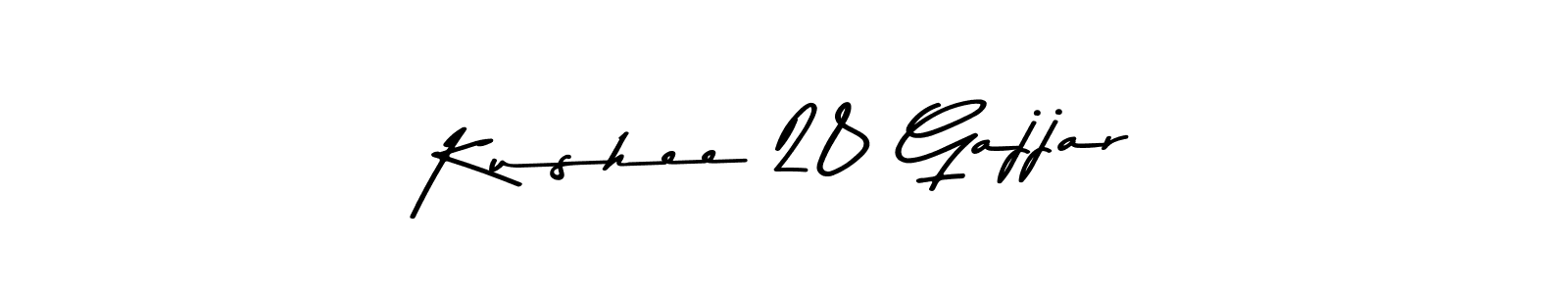 Asem Kandis PERSONAL USE is a professional signature style that is perfect for those who want to add a touch of class to their signature. It is also a great choice for those who want to make their signature more unique. Get Kushee 28 Gajjar name to fancy signature for free. Kushee 28 Gajjar signature style 9 images and pictures png