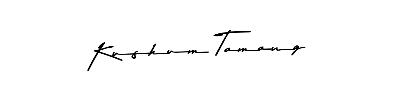 You should practise on your own different ways (Asem Kandis PERSONAL USE) to write your name (Kushum Tamang) in signature. don't let someone else do it for you. Kushum Tamang signature style 9 images and pictures png