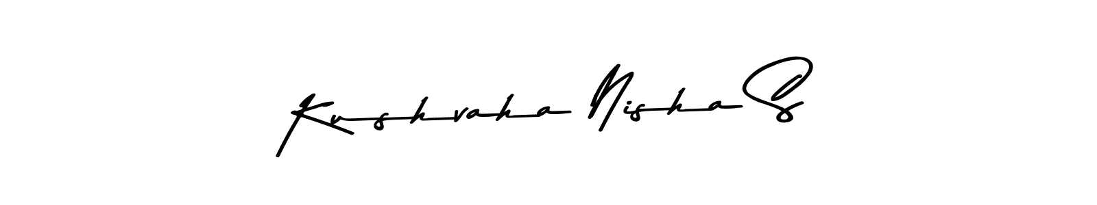 Design your own signature with our free online signature maker. With this signature software, you can create a handwritten (Asem Kandis PERSONAL USE) signature for name Kushvaha Nisha S. Kushvaha Nisha S signature style 9 images and pictures png