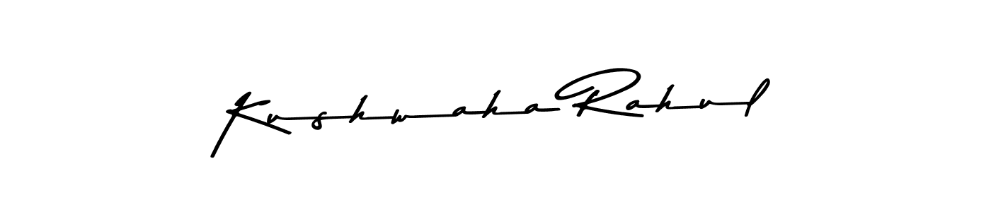 How to make Kushwaha Rahul name signature. Use Asem Kandis PERSONAL USE style for creating short signs online. This is the latest handwritten sign. Kushwaha Rahul signature style 9 images and pictures png