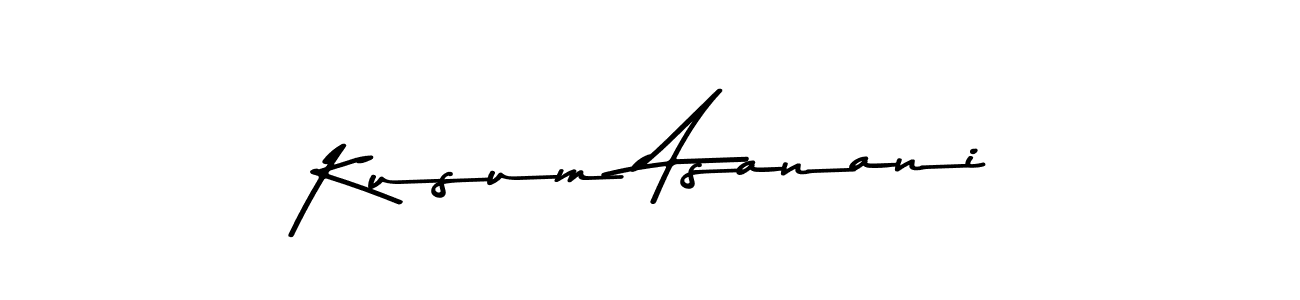 You should practise on your own different ways (Asem Kandis PERSONAL USE) to write your name (Kusum Asanani) in signature. don't let someone else do it for you. Kusum Asanani signature style 9 images and pictures png