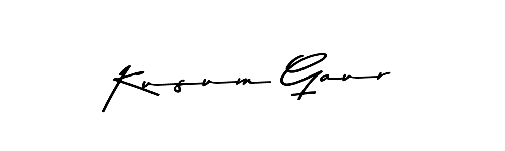 Create a beautiful signature design for name Kusum Gaur. With this signature (Asem Kandis PERSONAL USE) fonts, you can make a handwritten signature for free. Kusum Gaur signature style 9 images and pictures png