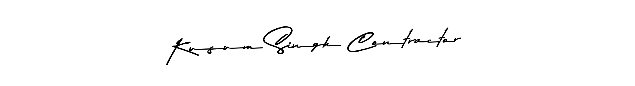 The best way (Asem Kandis PERSONAL USE) to make a short signature is to pick only two or three words in your name. The name Kusum Singh Contractor include a total of six letters. For converting this name. Kusum Singh Contractor signature style 9 images and pictures png