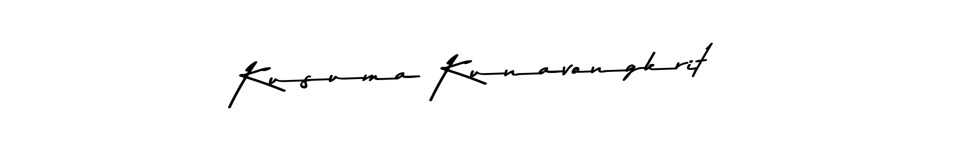 Kusuma Kunavongkrit stylish signature style. Best Handwritten Sign (Asem Kandis PERSONAL USE) for my name. Handwritten Signature Collection Ideas for my name Kusuma Kunavongkrit. Kusuma Kunavongkrit signature style 9 images and pictures png