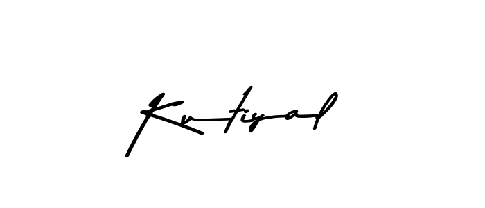 Use a signature maker to create a handwritten signature online. With this signature software, you can design (Asem Kandis PERSONAL USE) your own signature for name Kutiyal. Kutiyal signature style 9 images and pictures png