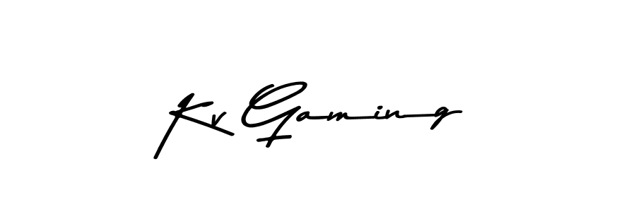 Create a beautiful signature design for name Kv Gaming. With this signature (Asem Kandis PERSONAL USE) fonts, you can make a handwritten signature for free. Kv Gaming signature style 9 images and pictures png