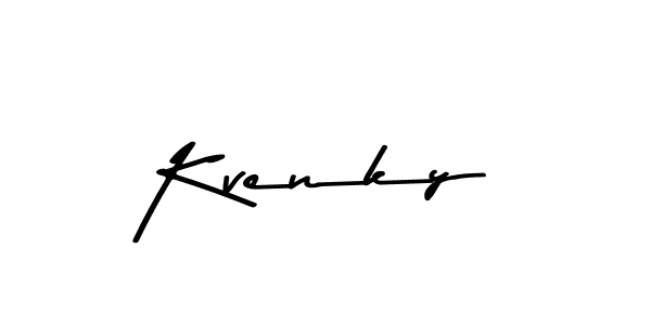 Make a beautiful signature design for name Kvenky. With this signature (Asem Kandis PERSONAL USE) style, you can create a handwritten signature for free. Kvenky signature style 9 images and pictures png