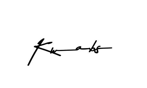 Use a signature maker to create a handwritten signature online. With this signature software, you can design (Asem Kandis PERSONAL USE) your own signature for name Kwabs. Kwabs signature style 9 images and pictures png