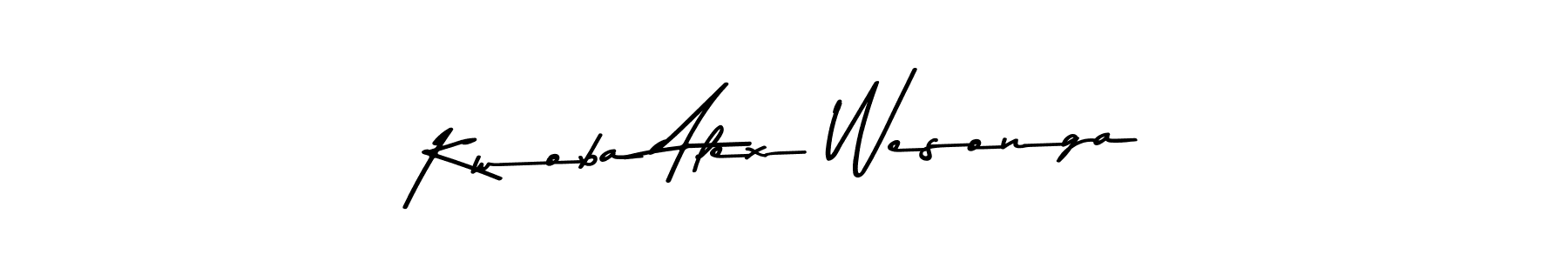 The best way (Asem Kandis PERSONAL USE) to make a short signature is to pick only two or three words in your name. The name Kwoba Alex Wesonga include a total of six letters. For converting this name. Kwoba Alex Wesonga signature style 9 images and pictures png