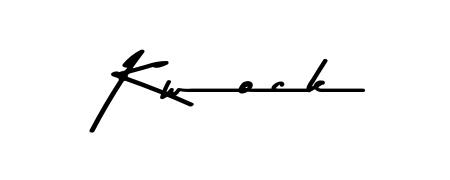 Achieve flawless digital penmanship with Kwock name in Asem Kandis PERSONAL USE font. The perfect tool for creating online signatures. Kwock signature style 9 images and pictures png