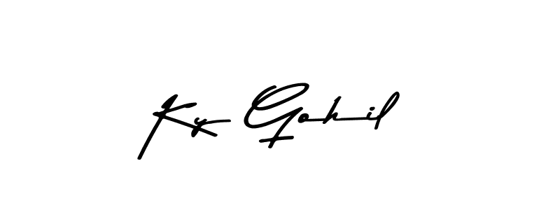 Here are the top 10 professional signature styles for the name Ky Gohil. These are the best autograph styles you can use for your name. Ky Gohil signature style 9 images and pictures png