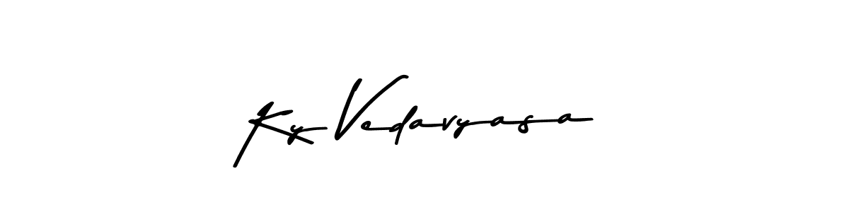Here are the top 10 professional signature styles for the name Ky Vedavyasa. These are the best autograph styles you can use for your name. Ky Vedavyasa signature style 9 images and pictures png