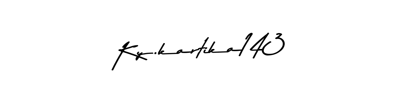 Create a beautiful signature design for name Ky.kartika143. With this signature (Asem Kandis PERSONAL USE) fonts, you can make a handwritten signature for free. Ky.kartika143 signature style 9 images and pictures png