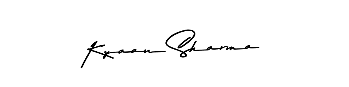 Make a beautiful signature design for name Kyaan Sharma. With this signature (Asem Kandis PERSONAL USE) style, you can create a handwritten signature for free. Kyaan Sharma signature style 9 images and pictures png