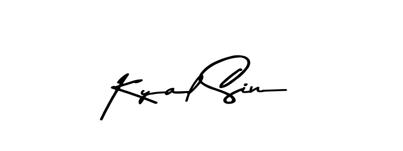 How to make Kyal Sin name signature. Use Asem Kandis PERSONAL USE style for creating short signs online. This is the latest handwritten sign. Kyal Sin signature style 9 images and pictures png