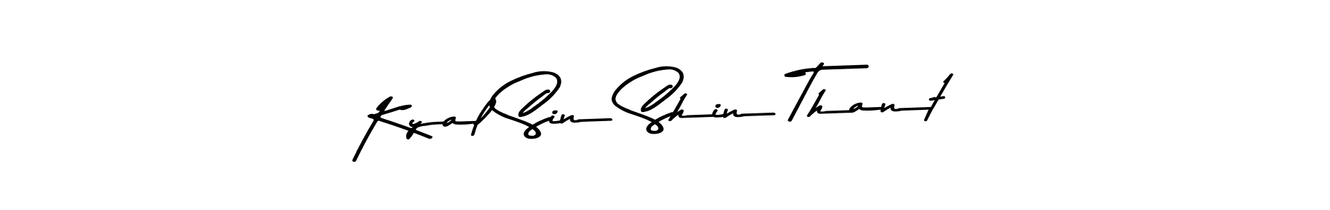 Make a beautiful signature design for name Kyal Sin Shin Thant. With this signature (Asem Kandis PERSONAL USE) style, you can create a handwritten signature for free. Kyal Sin Shin Thant signature style 9 images and pictures png