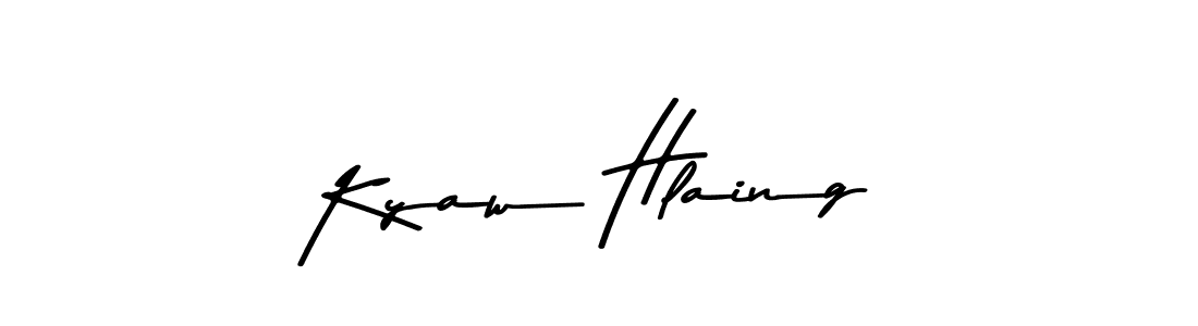 How to make Kyaw Hlaing signature? Asem Kandis PERSONAL USE is a professional autograph style. Create handwritten signature for Kyaw Hlaing name. Kyaw Hlaing signature style 9 images and pictures png