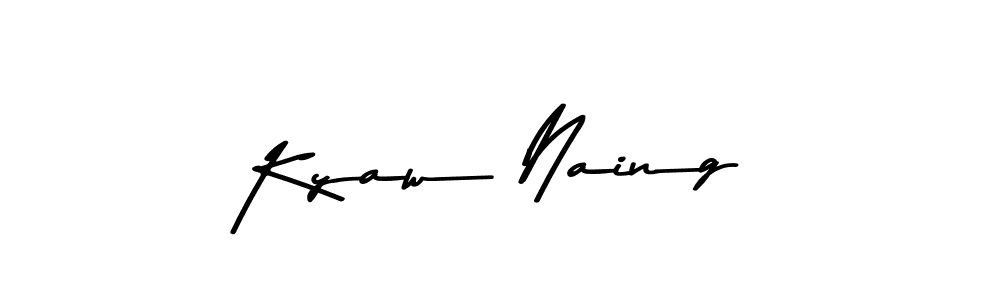 Kyaw Naing stylish signature style. Best Handwritten Sign (Asem Kandis PERSONAL USE) for my name. Handwritten Signature Collection Ideas for my name Kyaw Naing. Kyaw Naing signature style 9 images and pictures png