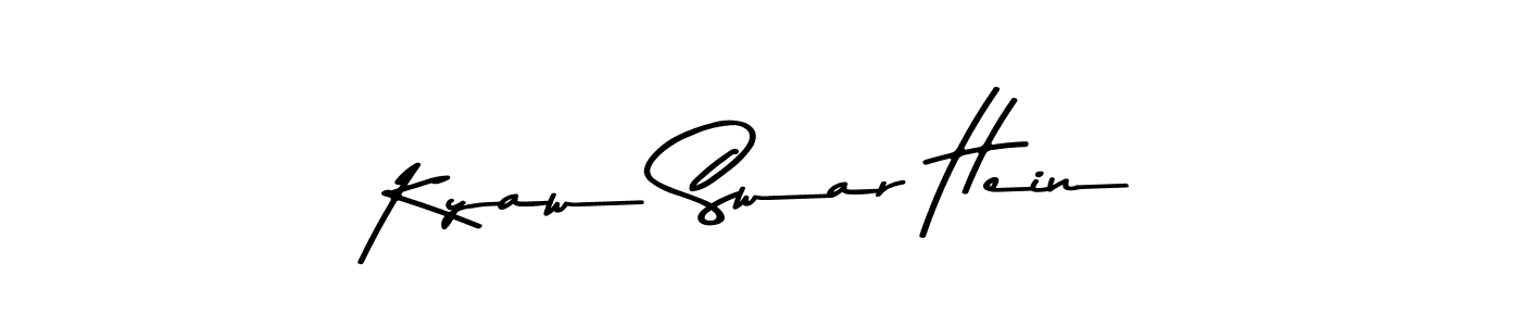 This is the best signature style for the Kyaw Swar Hein name. Also you like these signature font (Asem Kandis PERSONAL USE). Mix name signature. Kyaw Swar Hein signature style 9 images and pictures png