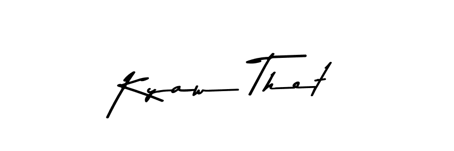 Similarly Asem Kandis PERSONAL USE is the best handwritten signature design. Signature creator online .You can use it as an online autograph creator for name Kyaw Thet. Kyaw Thet signature style 9 images and pictures png