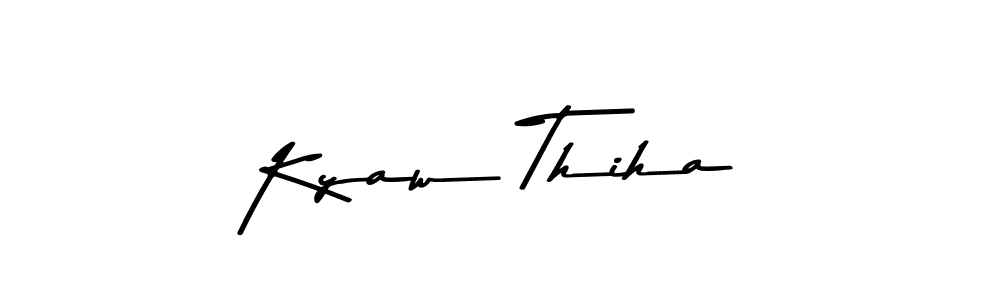 You should practise on your own different ways (Asem Kandis PERSONAL USE) to write your name (Kyaw Thiha) in signature. don't let someone else do it for you. Kyaw Thiha signature style 9 images and pictures png