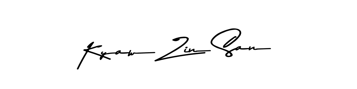 Make a beautiful signature design for name Kyaw Zin San. Use this online signature maker to create a handwritten signature for free. Kyaw Zin San signature style 9 images and pictures png