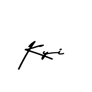 How to make Kyi name signature. Use Asem Kandis PERSONAL USE style for creating short signs online. This is the latest handwritten sign. Kyi signature style 9 images and pictures png