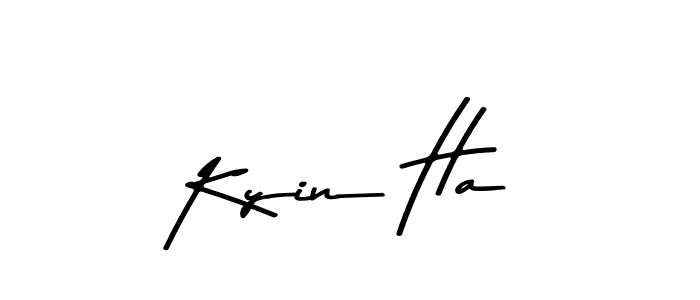 This is the best signature style for the Kyin Ha name. Also you like these signature font (Asem Kandis PERSONAL USE). Mix name signature. Kyin Ha signature style 9 images and pictures png
