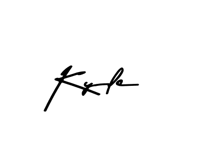 How to make Kyle name signature. Use Asem Kandis PERSONAL USE style for creating short signs online. This is the latest handwritten sign. Kyle signature style 9 images and pictures png