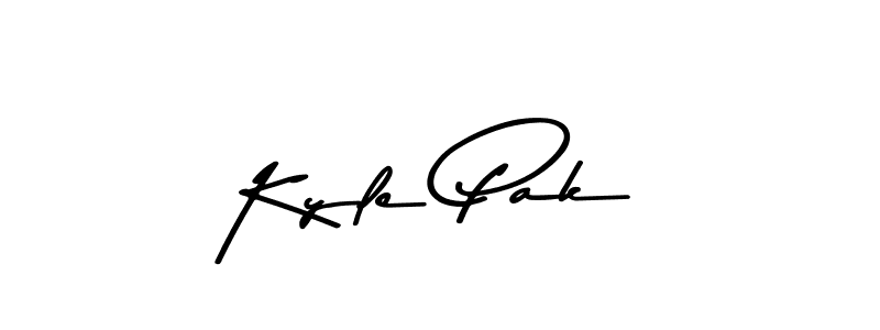 Create a beautiful signature design for name Kyle Pak. With this signature (Asem Kandis PERSONAL USE) fonts, you can make a handwritten signature for free. Kyle Pak signature style 9 images and pictures png