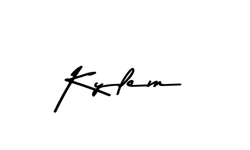 Use a signature maker to create a handwritten signature online. With this signature software, you can design (Asem Kandis PERSONAL USE) your own signature for name Kylem. Kylem signature style 9 images and pictures png