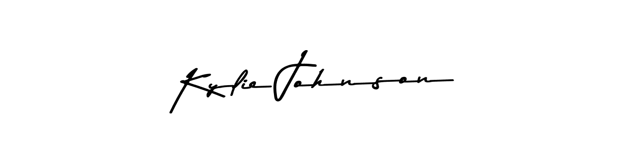 Create a beautiful signature design for name Kylie Johnson. With this signature (Asem Kandis PERSONAL USE) fonts, you can make a handwritten signature for free. Kylie Johnson signature style 9 images and pictures png