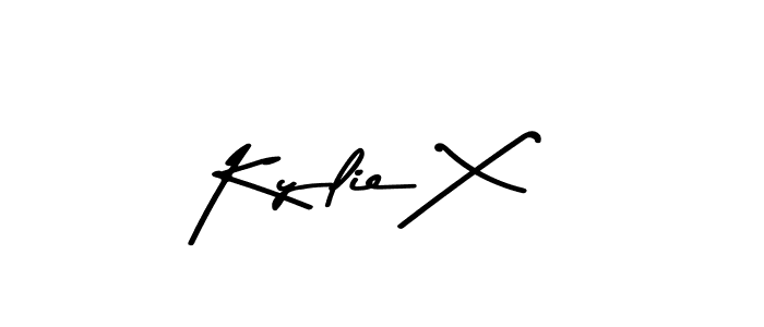 How to make Kylie X name signature. Use Asem Kandis PERSONAL USE style for creating short signs online. This is the latest handwritten sign. Kylie X signature style 9 images and pictures png