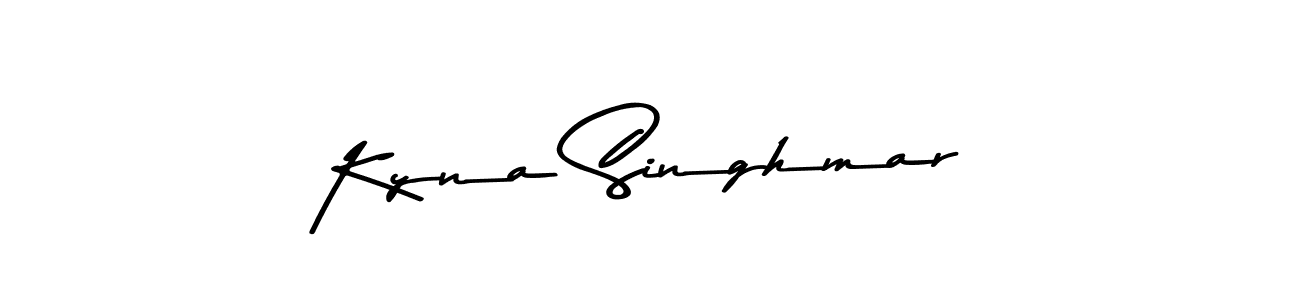 Design your own signature with our free online signature maker. With this signature software, you can create a handwritten (Asem Kandis PERSONAL USE) signature for name Kyna Singhmar. Kyna Singhmar signature style 9 images and pictures png