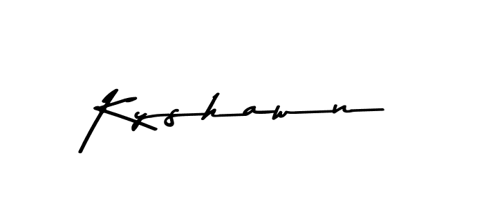 Make a beautiful signature design for name Kyshawn. With this signature (Asem Kandis PERSONAL USE) style, you can create a handwritten signature for free. Kyshawn signature style 9 images and pictures png