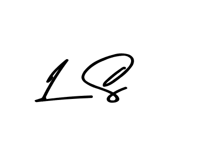 Create a beautiful signature design for name L  S. With this signature (Asem Kandis PERSONAL USE) fonts, you can make a handwritten signature for free. L  S signature style 9 images and pictures png